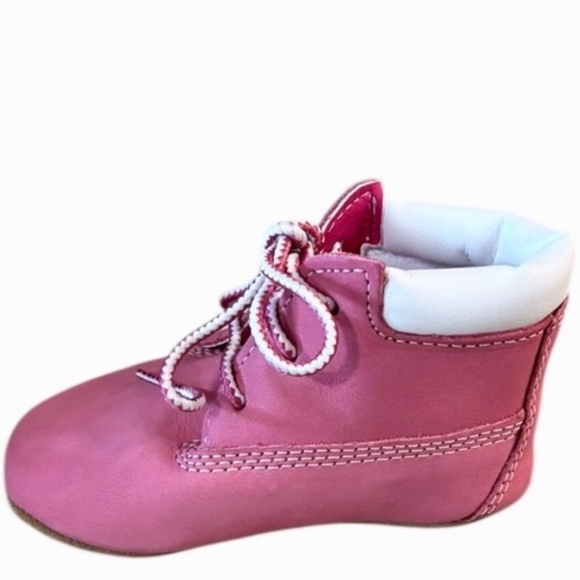 Timberland Infant Girls Crib Bootie Pink Bootie Set Baby Shoes Size 3 - Picture 6 of 9